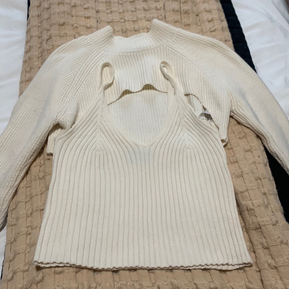 Anthropologie Sweater with removable top, size small